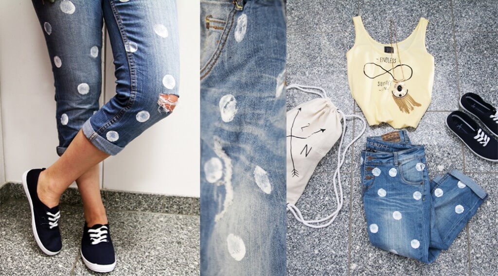 DIY Punkte Jeans